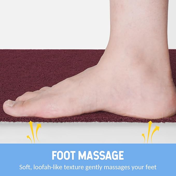 Non-Slip Bathtub Mat, Anti Slip Shower Mat, Fast Drying Bathtub Mats, Foot - Image 5