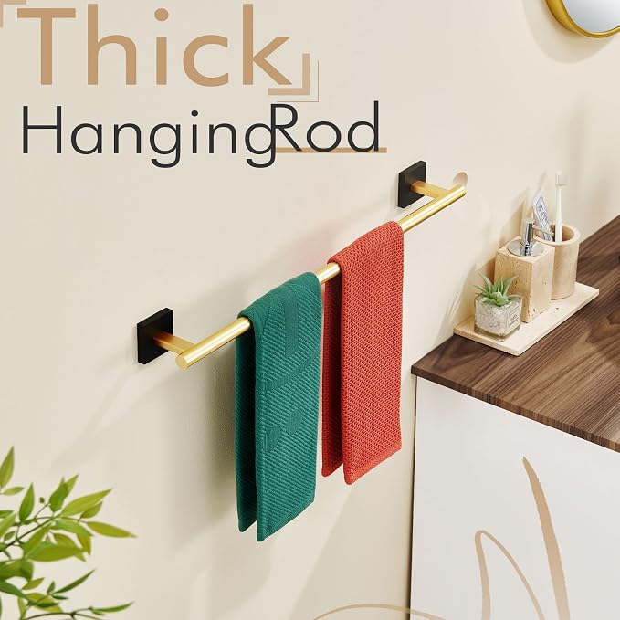 KOKOSIRI Bathroom Towel Bar Bath Towel Holders - Image 11