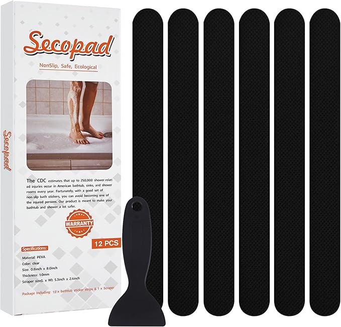 Non-Slip Bathtub Stickers 24 PCS Safety Bathroom Tubs Showers Treads Adhesive by Secopad