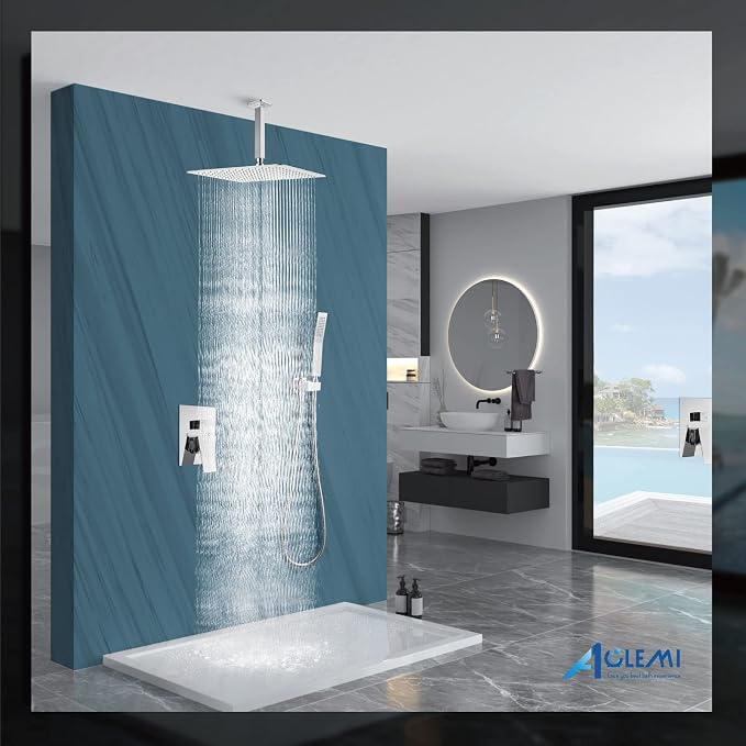 Aolemi Ceiling Mount Shower System Rain Shower Head - Image 7