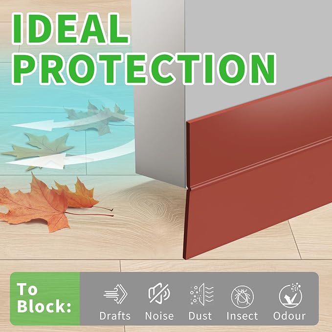 1.4in Brown Weather Stripping Door Seal – Heavy-Duty Silicone, Strong Adhesive - Image 2