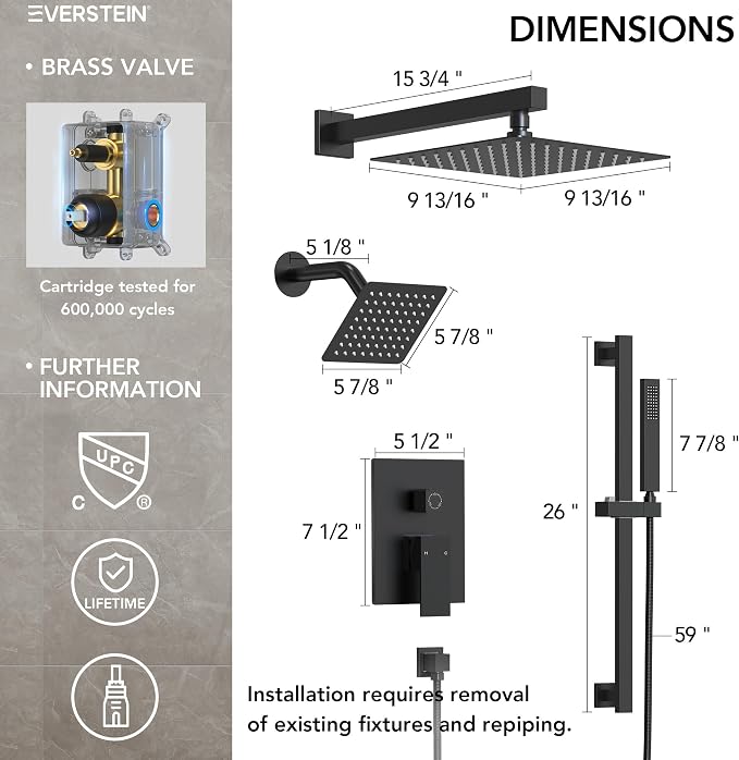 10" High-Pressure Rainfall Shower Faucet - Image 7