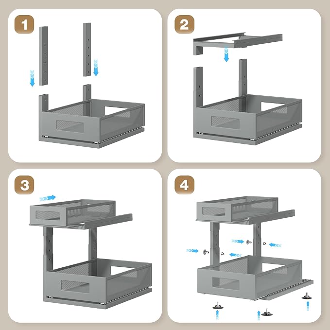 2 Pack 15.74IN-Depth Under Sink Organizer - Image 5