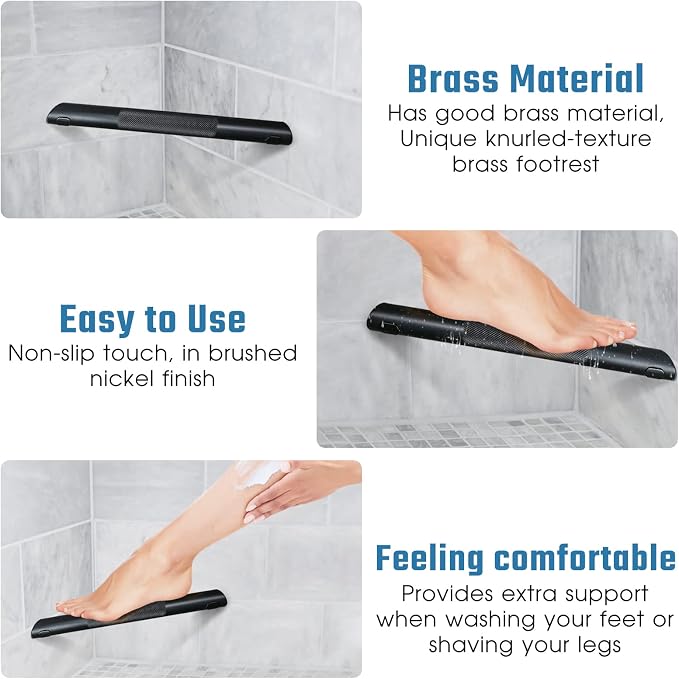 Shower Foot Rest Bar, Corner Shower Footrest - Image 4