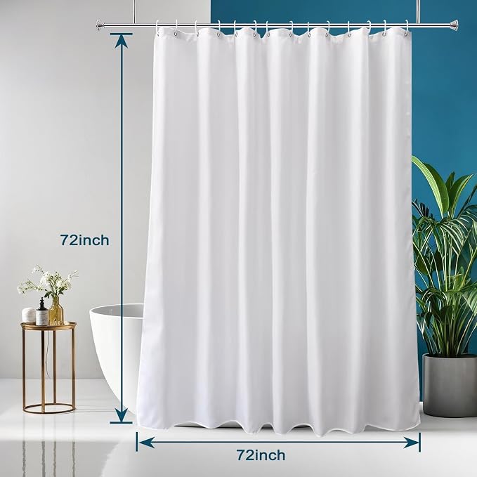 AooHome Hotel Shower Curtain Liner, Fabric Shower Curtain - Image 7