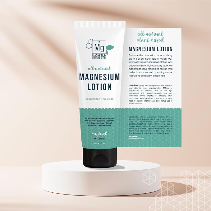Unscented Magnesium Lotion for Sleep | 250mg per Teaspoon | We use Natural Shea - Image 4