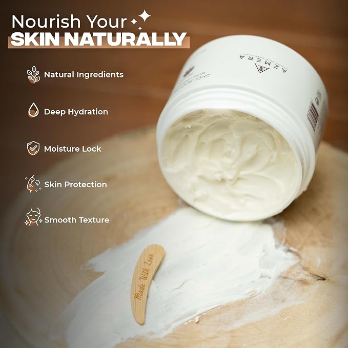 AZMERA Handcrafted Whipped Shea Body Butter – Unscented Moisturizer - Image 8