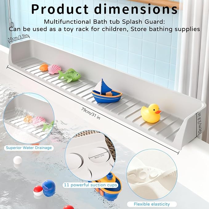 Splash Guard for Bathtub, Bathtub Splash Guard - Image 3
