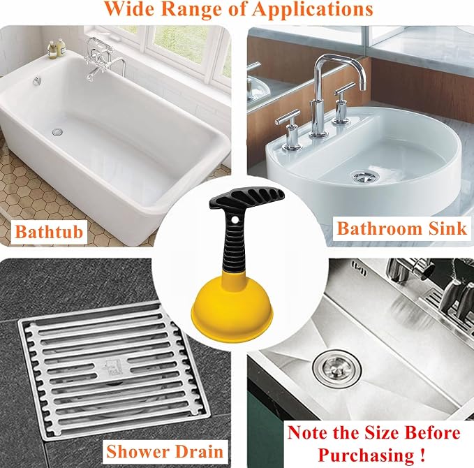 Sink Plunger, Powerful Plunger Unclogging Tool - Image 5