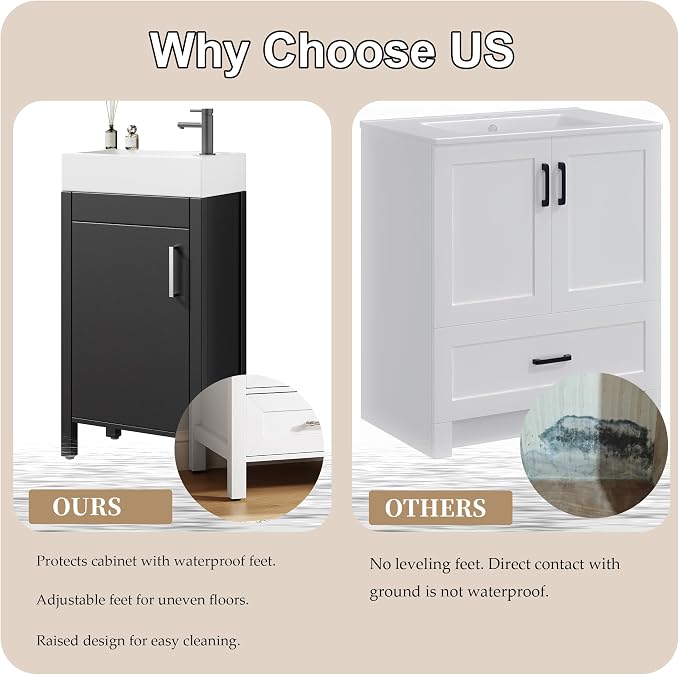 GarveeHome 16" Bathroom Vanity - Image 3