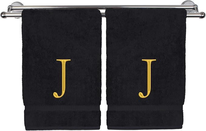 Monogrammed Hand Towel, Personalized Initial Gift, Extra Absorbent 100% Turkish by BareCotton