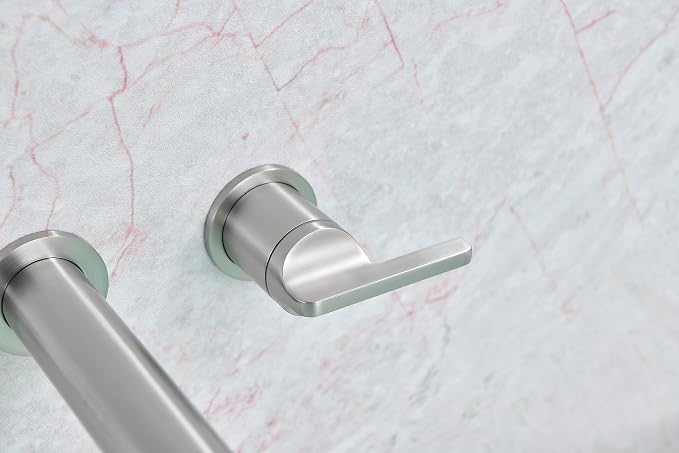 SITGES Solid Brass Wall Mount Tub Filler, High-End Design, High Flow Bathtub - Image 3