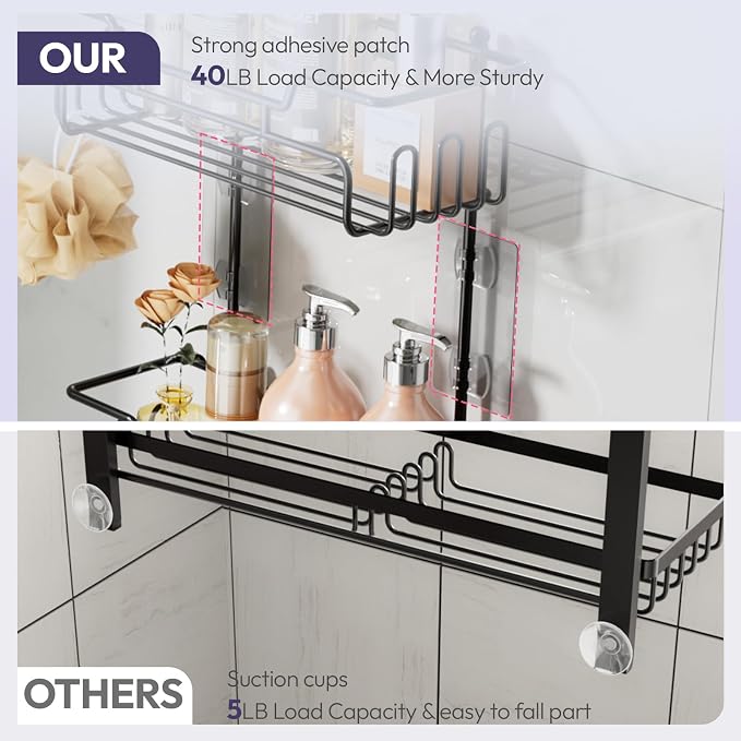 SWTYMIKI Bathroom Shower Caddy Hanging - Image 7