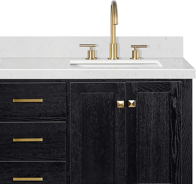 ARIEL Cambridge 60 Inch Double Rectangular Sink Bathroom Vanity - Image 12