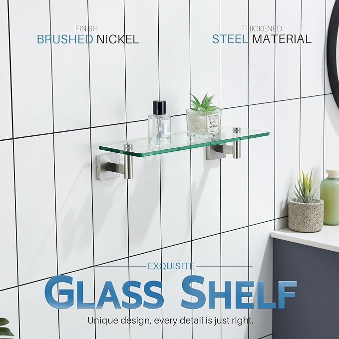 KOKOSIRI Floating Shelf Bathroom Wall Mount Shelves 16-Inch - Image 3