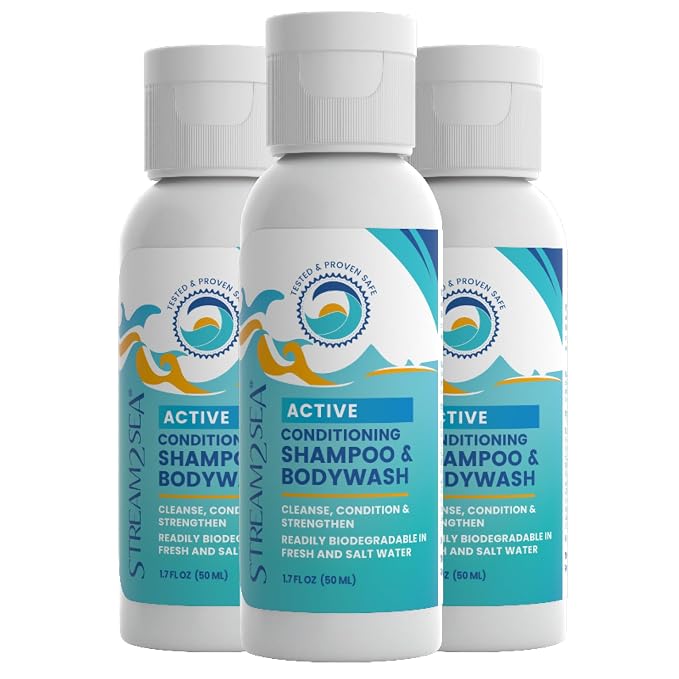 Non Toxic Shampoo and Conditioner, Body Wash 3 in 1 by STREAM2SEA