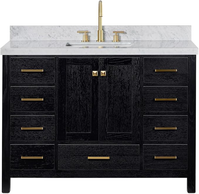 ARIEL Cambridge 49 Inch Single Rectangle Sink Bathroom Vanity - Image 11