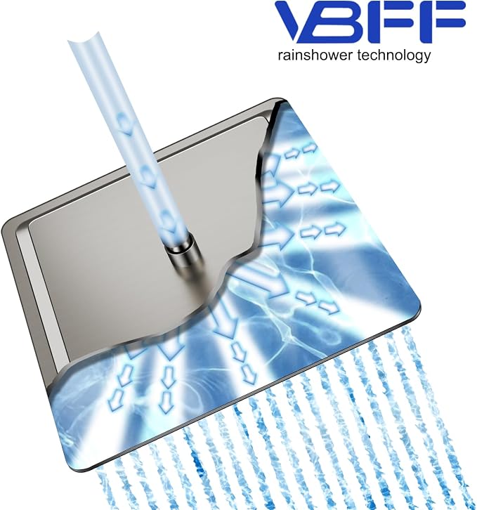 VBFF-Shower Head, rain shower head, 16 inch- Square Shower Head, 1.8 GPM Flow - Image 3