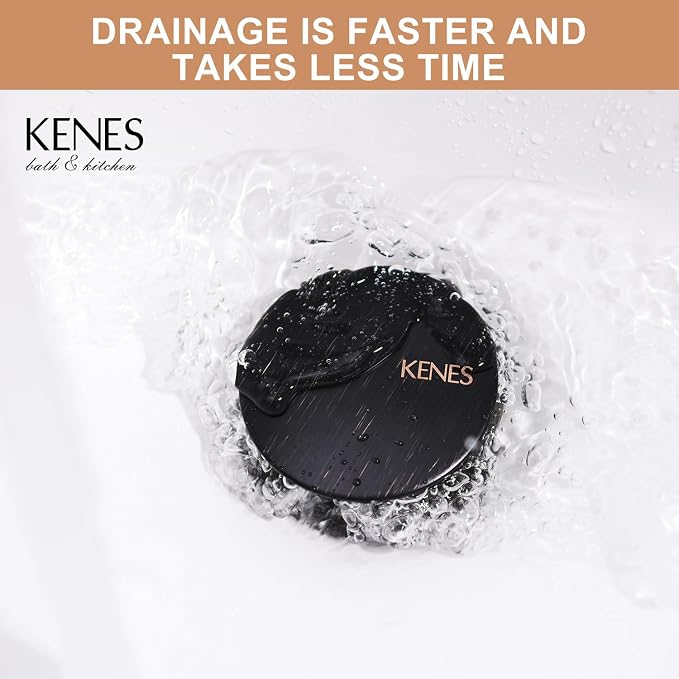 KENES Oil Rubbed Bronze Bathroom Vessel Pop Up Sink Drain, Vanity Faucet Sink - Image 5
