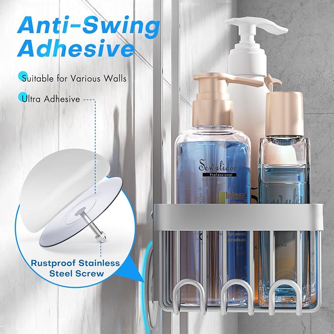 Aluminum Alloy Hanging Shower Caddy - Image 3