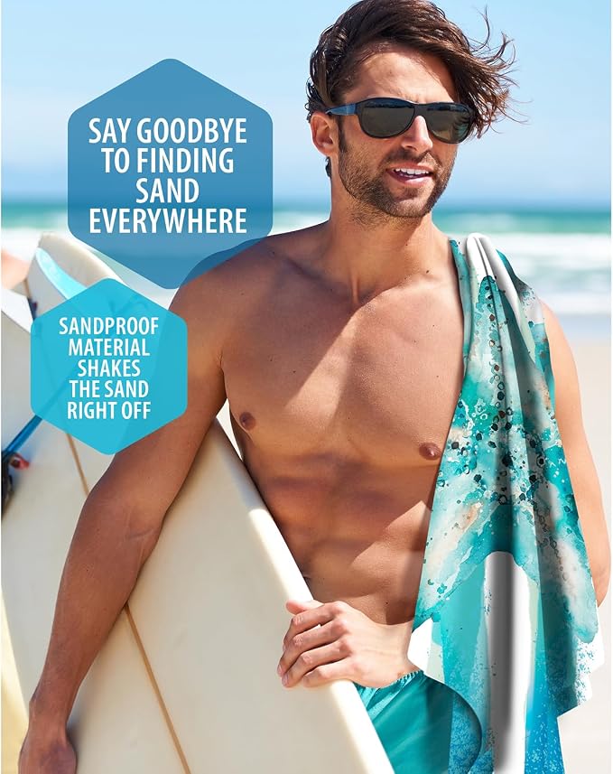VENTURE 4TH Microfiber Beach Towel: Quick-Dry, Sandproof and Lightweight - Image 9