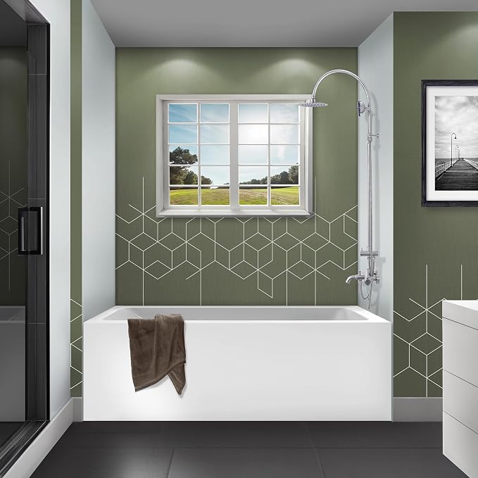 Fine Fixtures Acrylic, Fiberglass Alcove Soaking Bathtub - Image 8