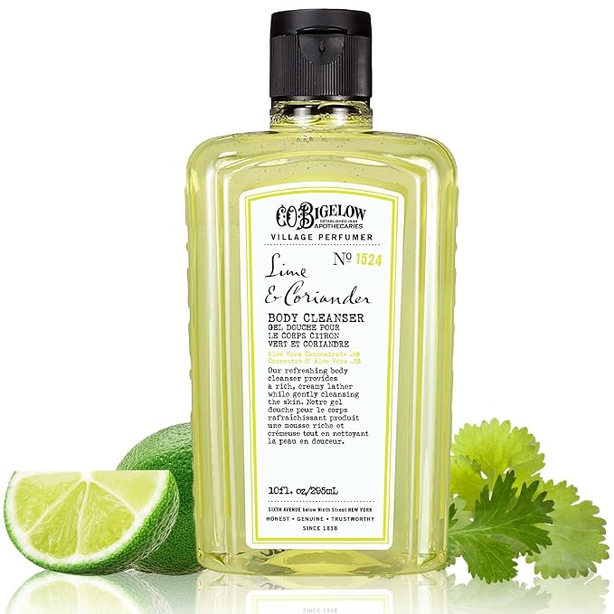 C.O. Bigelow Lime Coriander Body Wash, Village Perfumer Moisturizing Body Wash by COBigelow