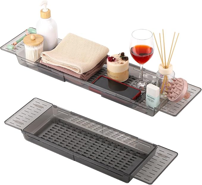 2 Pack Bathtub Tray Caddy by Tbestmax