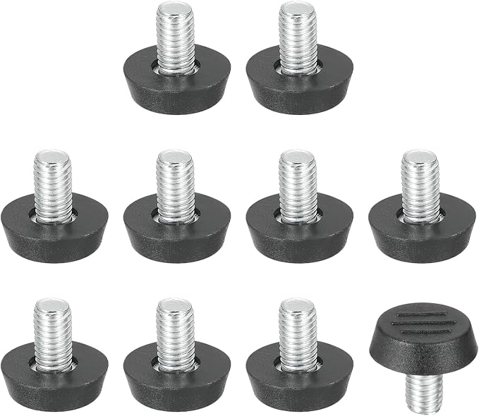PATIKIL 10 Pcs M8 x 13mm Thread Adjustable Furniture Levelers, Furniture Feet by PATIKIL