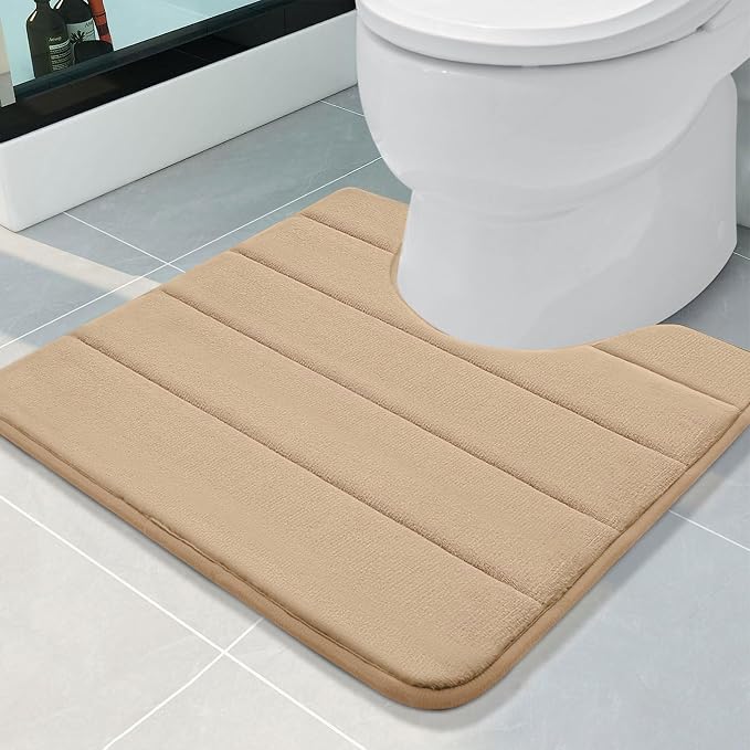 Buganda Memory Foam U-Shaped Contour Toilet Rugs, Non Slip Absorbent, Thick by Buganda