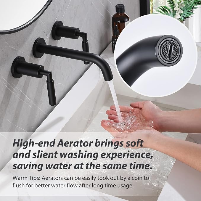 RBROHANT Black Wall Mount Faucet - Image 7