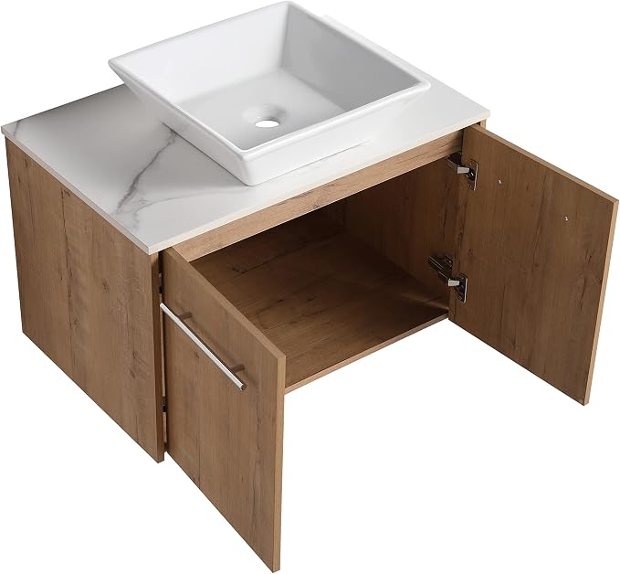 30 Inch Bathroom Vanity with Sink, Modern Wall Mount Floating Bathroom Vanity - Image 8