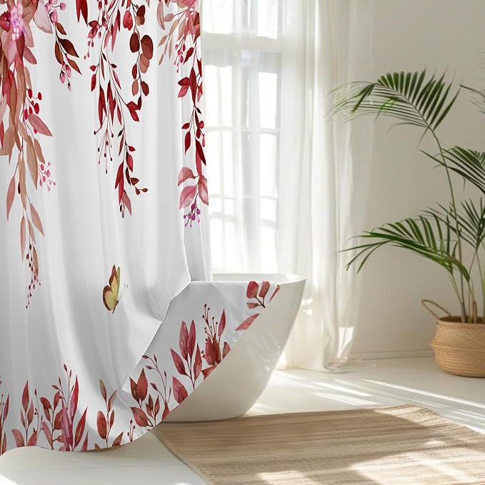 No Hook Shower Curtain and Liner Set, Bath Curtain Sets - Image 2