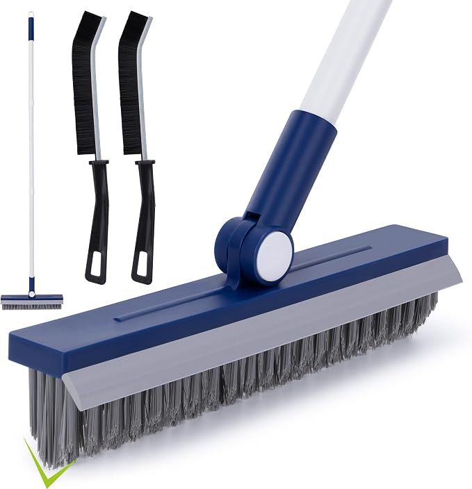Grout Brush with Long Handle, Grout Cleaner Brush by IVYROLL
