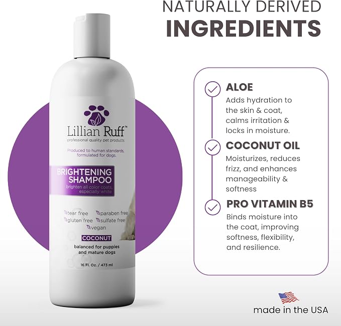 Lillian Ruff PRO Formula Ultra Brightening Dog Shampoo - Image 4