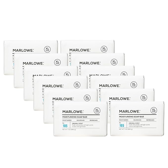 MARLOWE. No. 105 Bar Soap for Men 7 oz Moisturizing Body Soap, Nourishing & by MARLOWE