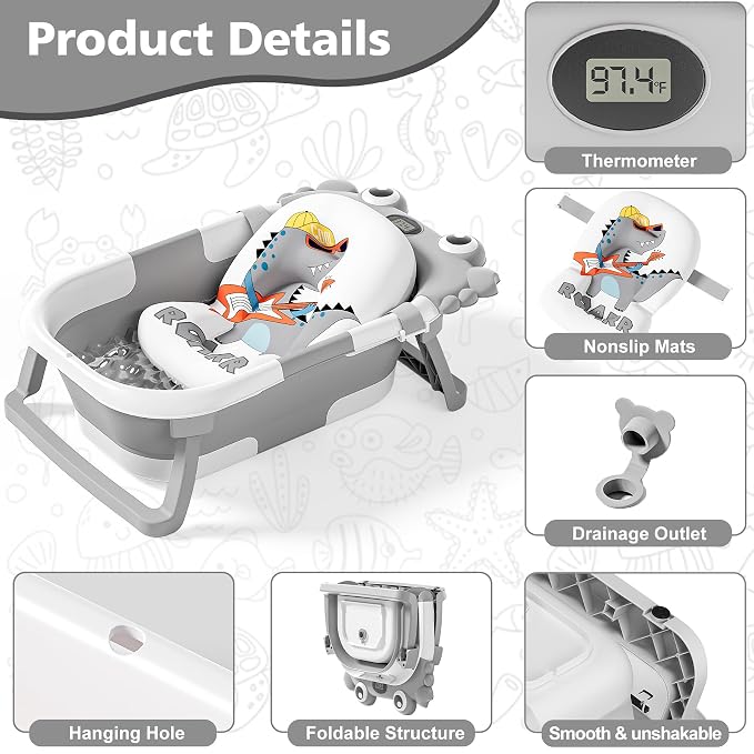 Collapsible Baby Bathtub for Newborns - Image 2