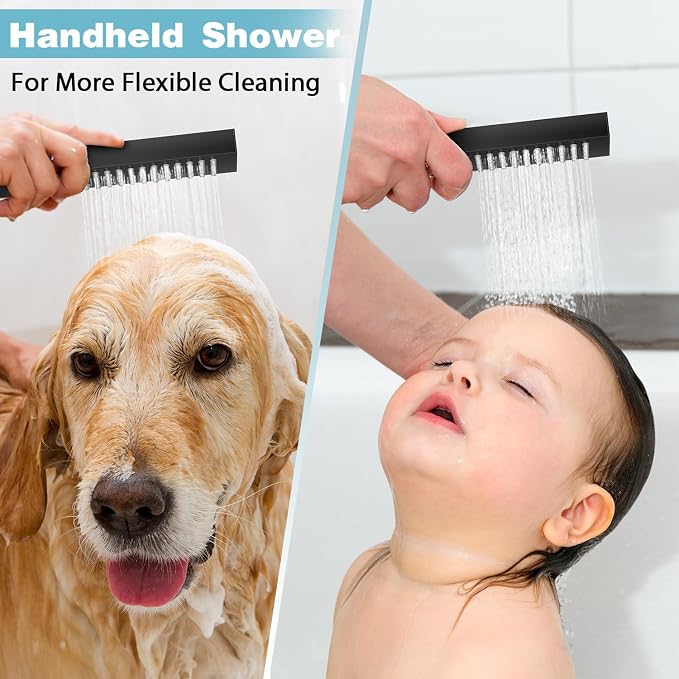 Rainfall Shower System with Handheld Spray and 12" Rain Shower Head, Can Be Use - Image 4