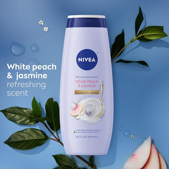 NIVEA Refreshing White Peach and Jasmine Body Wash - Image 9