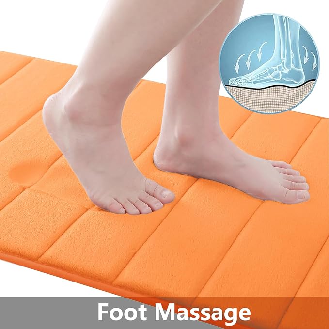 Buganda Memory Foam Bath Mat, Ultra Soft and Non-Slip Bathroom Rugs, Water - Image 2