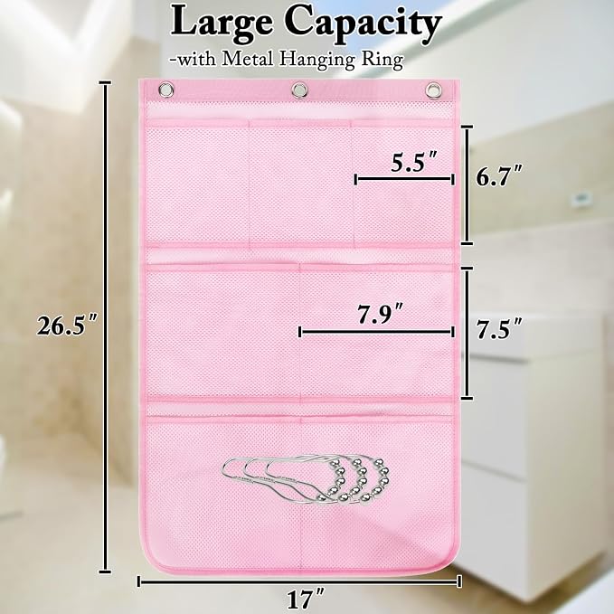 Mesh Shower Caddy Hanging, Quick-Drying Shower Organizer - Image 7