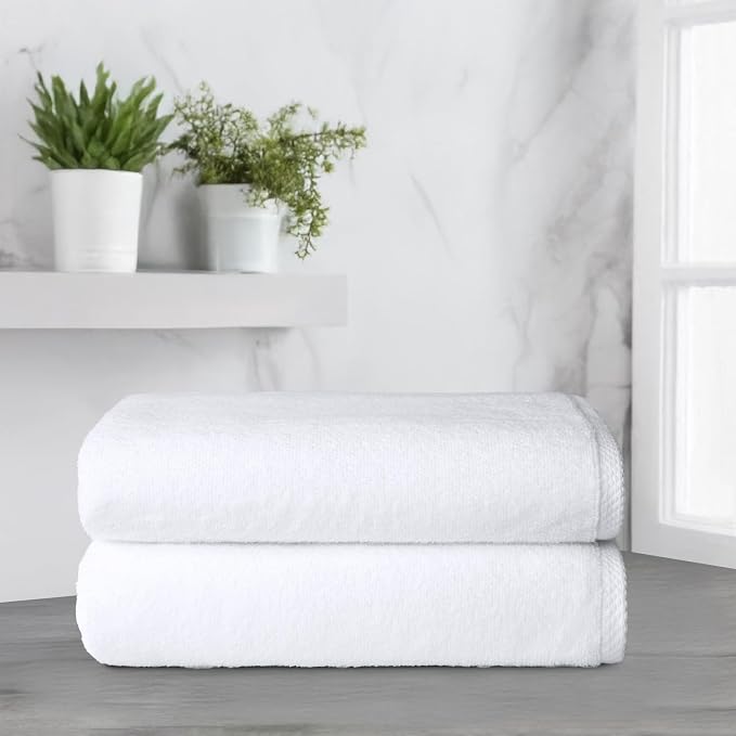 Amazon Basics 2 Piece Quick-Dry Oversize Bath Towel, 100% Cotton - Image 3