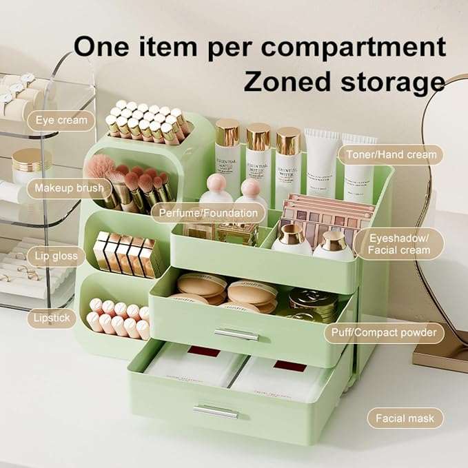 Makeup Organizer with Drawers for Vanity, Spacious Cosmetic Display Case - Image 6