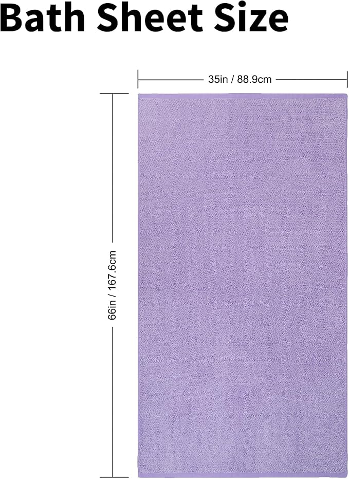 Everplush Diamond Collection Extra Large Bath Sheet Towel – 1 Pieces, Super - Image 2
