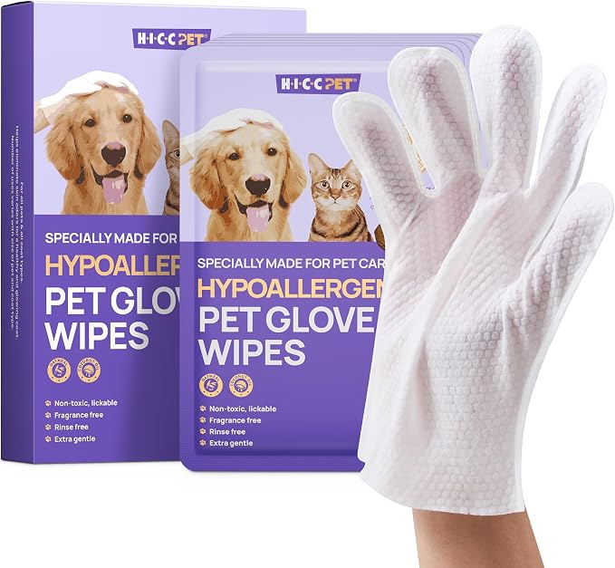 HICC PET Cleaning Deodorizing Glove Wipes by HICCPET