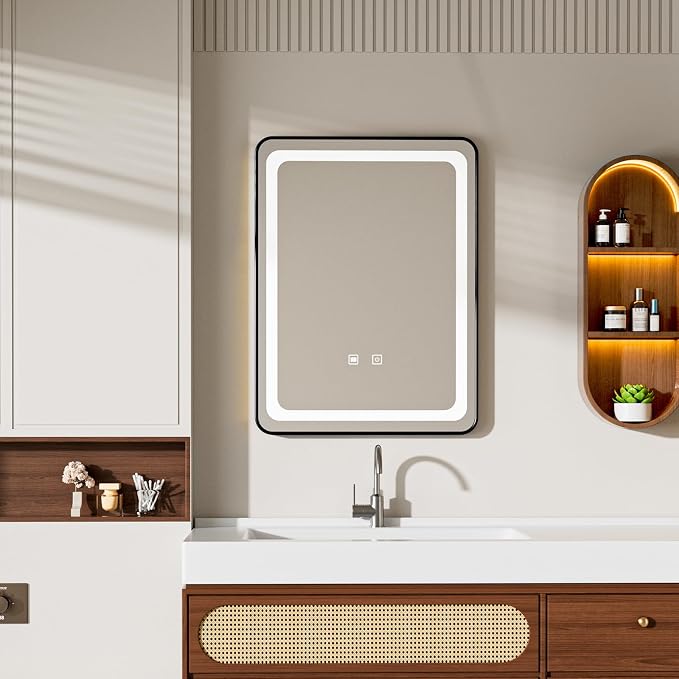 LED Bathroom Mirrors with Lights, 3 Colors Dimmable, Touch Sensor - Image 7