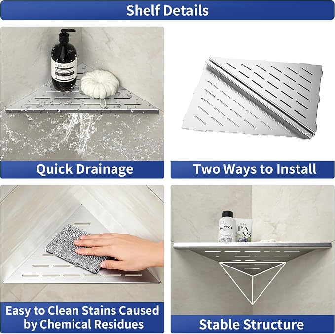 Corner Shower Shelf, Large Size - Image 3
