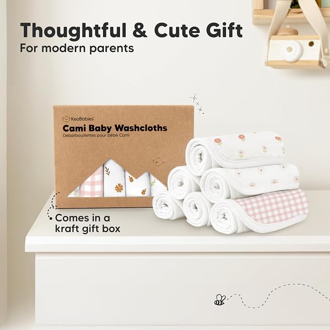 6-Pack Cotton Baby Washcloths for Newborn - Image 8