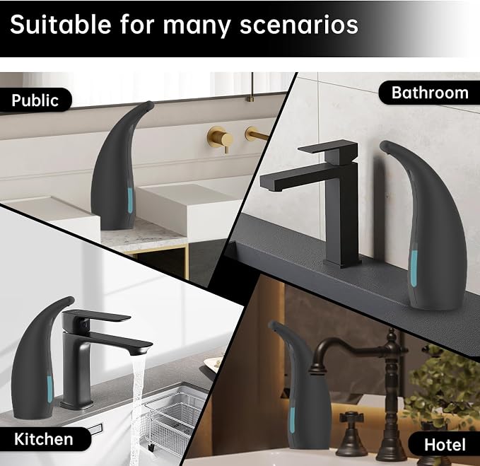 Automatic Liquid Soap Dispenser, 300ML Touchless 4 Gear Adjustable, Countertop - Image 6