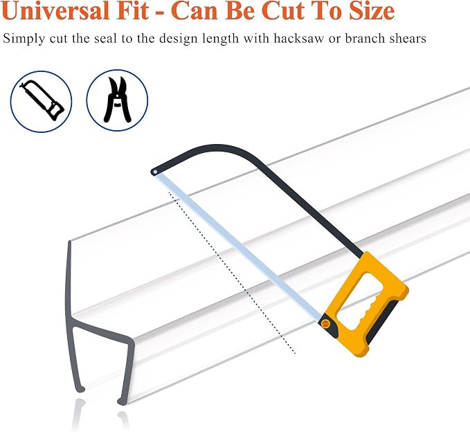 Frameless Shower Door Seal Strip 4 Pack x 39 Inch H - Image 8